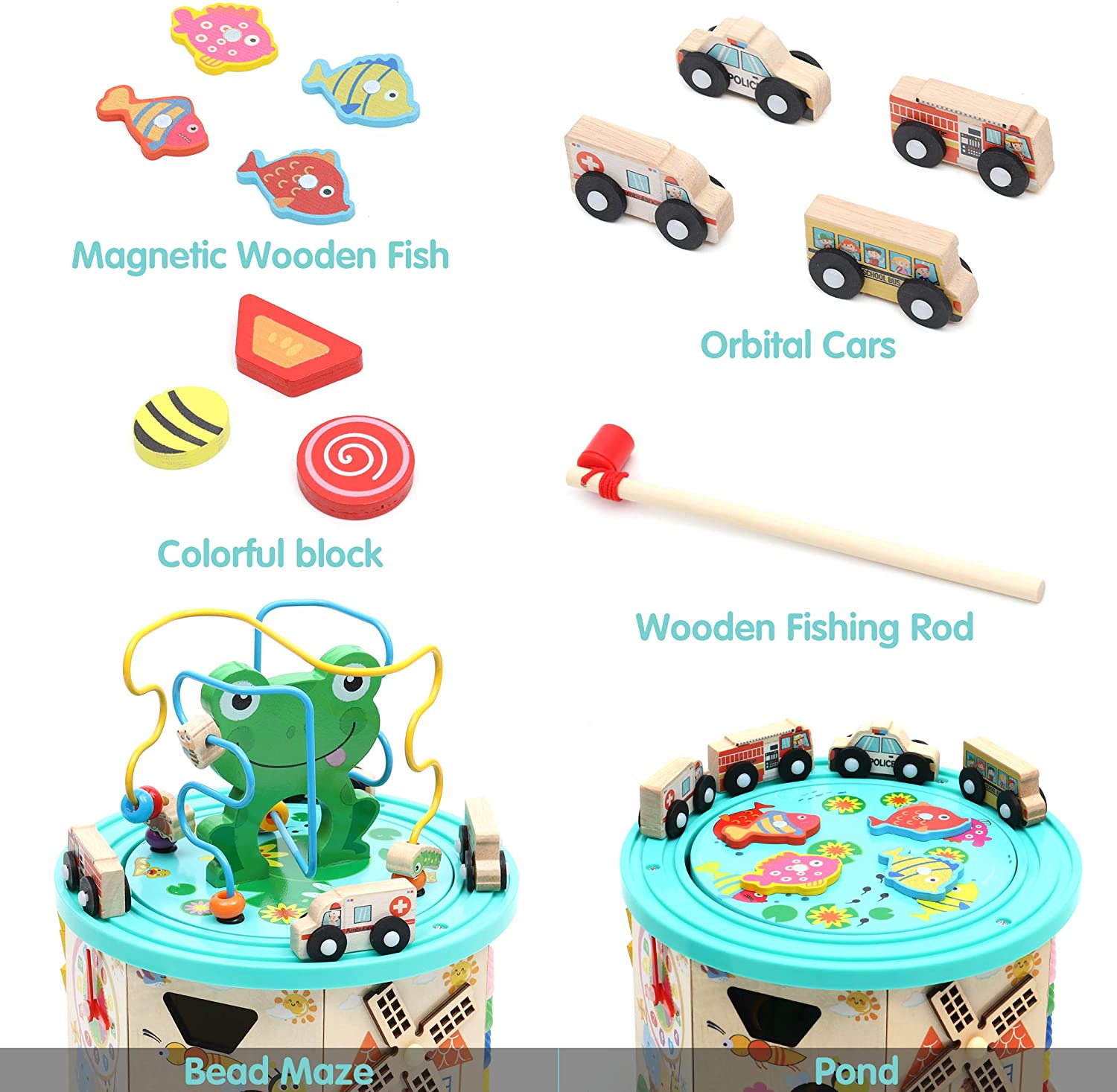 Wooden Activity Cube