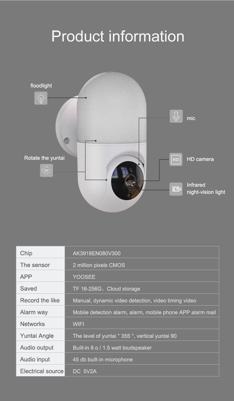 Baby monitor Camera with Lamp